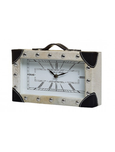 Часы настольные из шкуры буйвола